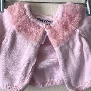 3/$25 Pink Flower Cardigan Baby Girl 3-6M
